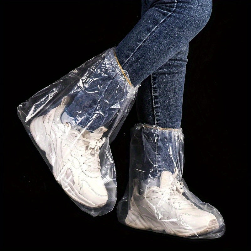 10 Pairs Shoe Covers Boot Covers Plastic Disposable Waterproof Shoe Covers Shoes Cover for Rain Rain Boot Shoe Covers Plastic Boot and Shoe Covers NonSlip Outdoor Waterproof Shoe Protectors
