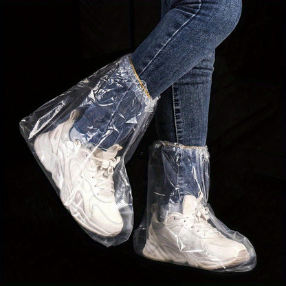10 Pairs Shoe Covers Boot Covers Plastic Disposable Waterproof Shoe Covers Shoes Cover for Rain Rain Boot Shoe Covers Plastic Boot and Shoe Covers NonSlip Outdoor Waterproof Shoe Protectors